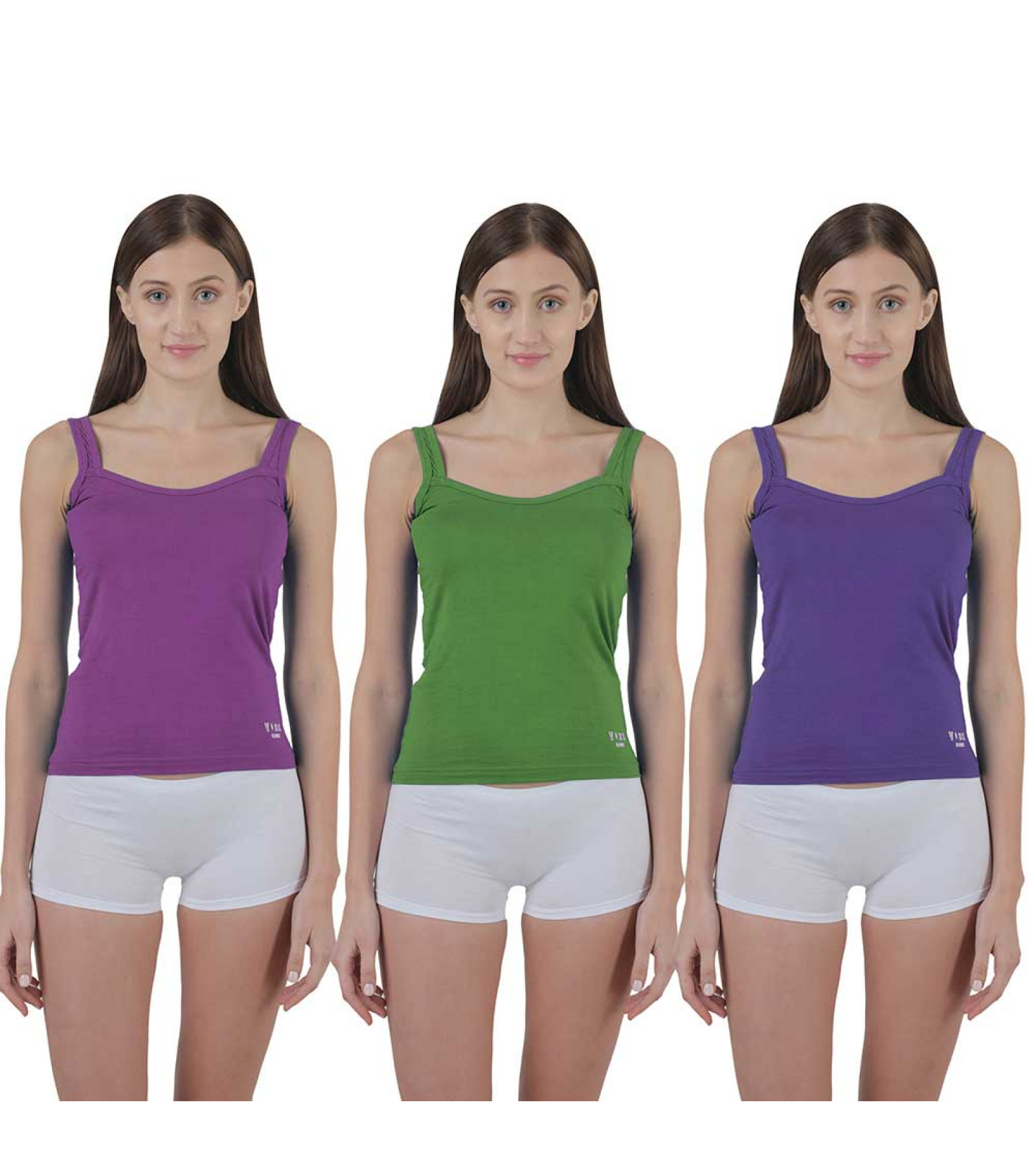 Vink Multicolor Womens Camisole Slip 3 Pack Combo | Sreya Model